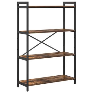 vidaXL Bokhylle 80 x 30 x 120 cm Konstruert tre R&oslash;kt eik