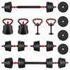vidaXL 4-i-1 Manualsett 30kg Svart og R&oslash;d Sement og jernsand