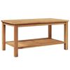 vidaXL Kaffebord med lagring Brun 90 x 50 x 45 cm Massivt Teaktre