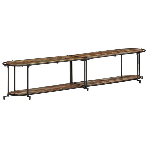 vidaXL TV-benk 200x42x40 cm gjenvunnet heltre