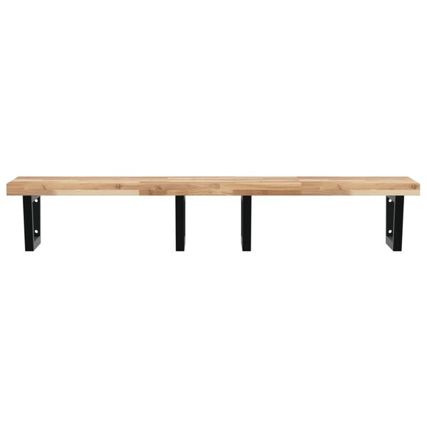 vidaXL Servanthylle veggmontert st&aring;l og heltre akasie