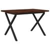 vidaXL Spisebord med levende kant 120 x 80 x 75 cm Solid akasietre