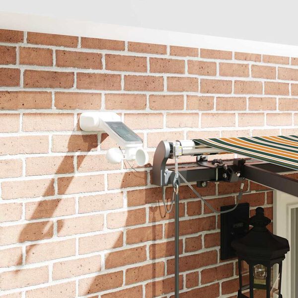 vidaXL Markiseduk med Gr&oslash;nn og gul 400 &times; 300 cm Polyester