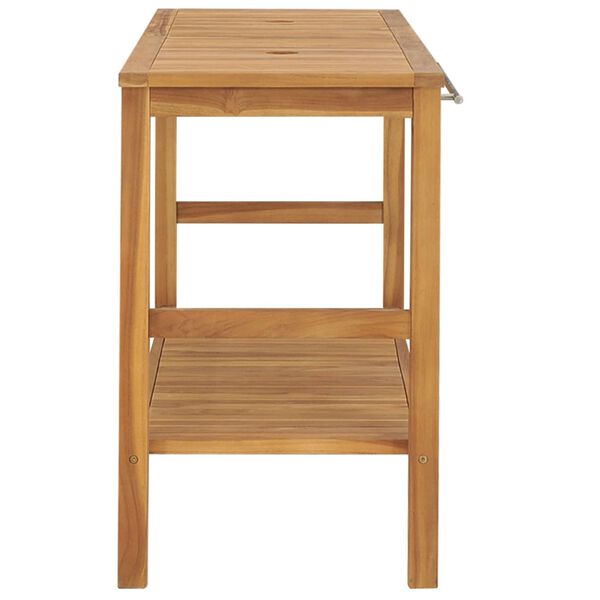 vidaXL Servantskap for bad heltre teak 132x45x75 cm