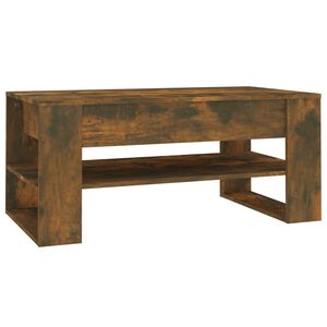 vidaXL Salongbord r&oslash;kt eik 102x55x45 cm konstruert tre