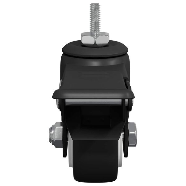 vidaXL Hjul 12 pcs Svart M6 x 37 mm Jern og nylon