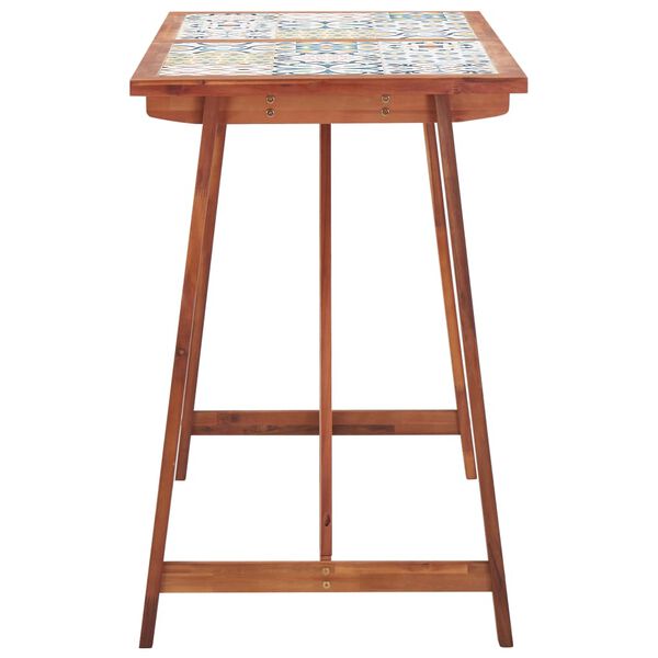 vidaXL Utend&oslash;rs barsett 5 deler mosaikkfliser og heltre akasie