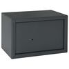 vidaXL Safe Box med l&aring;s M&oslash;rkegr&aring; 31 x 20 x 20 cm St&aring;l
