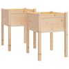 vidaXL Plantekasser 2 stk 50x50x70 cm heltre furu