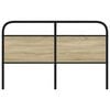 vidaXL Utskiftbar sengegavl sonoma eik 160 cm st&aring;l og konstruert tre
