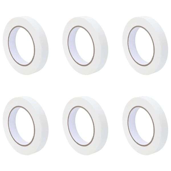 vidaXL Maler Maskeringstape 6 pcs Hvit 19mm x 50m Papir