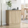 vidaXL LED sideboard Sonoma eik 71 x 34,5 x 75 cm Konstruert tre