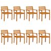 vidaXL Hagestoler 8 stk 59x55x85 cm heltre akasie