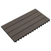 vidaXL Terrassebord 6 stk WPC 60x30 cm 1,08 m² mørkebrun