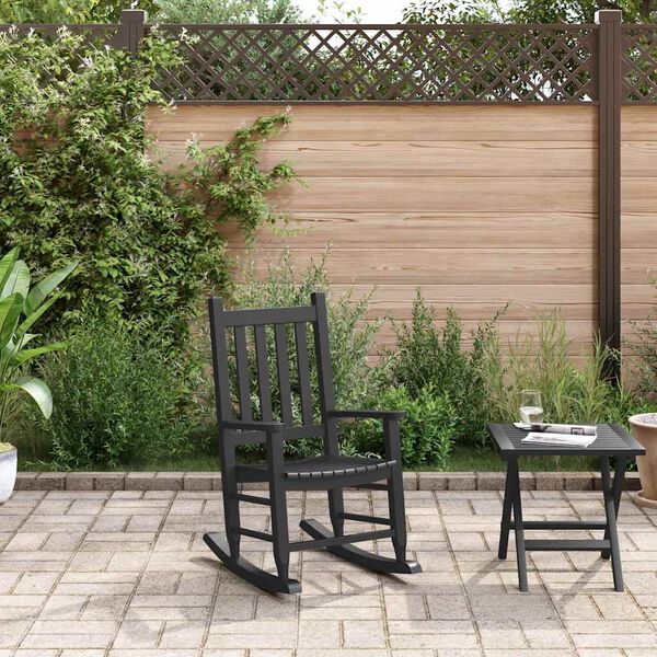 vidaXL Gyngestol for barn svart heltre poppeltre