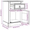 vidaXL Nattbord med skuff Hvit 45 x 35 x 64 cm Massiv furu