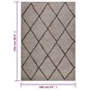 vidaXL Flossteppe med lang luv beige og antrasitt 160x230 cm