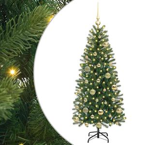 vidaXL Kunstig juletre med 150 LED med stativ gr&oslash;nn 120 cm PE og PVC