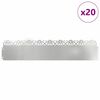 vidaXL Plenkanter 20 pcs s&oslash;lv 103 x 0,05 x 22 cm Galvanisert St&aring;l