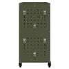 vidaXL Verktøytrolley Olivengrønn 75 x 35 x 73 cm Kaldvalsestål