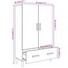 vidaXL Highboard sonoma eik 70x31x115 cm konstruert tre