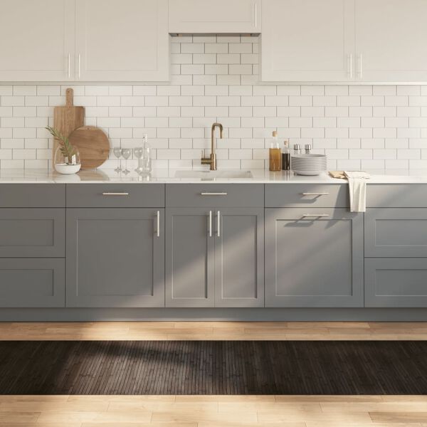 vidaXL Teppe rektangul&aelig;r m&oslash;rkebrun 70x400 cm bambus