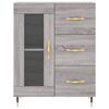 vidaXL Highboard grå sonoma 69,5x34x180 cm konstruert tre