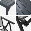 vidaXL Hage Spisegruppe 9 pcs Antrasitt St&aring;l