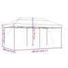 vidaXL Sammenleggbart partytelt pop-up burgunder 580x292x315 cm