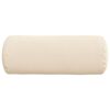 vidaXL Bolster puter 2 pcs Beige Ø 15 x 40 cm Mikrofiber stoff