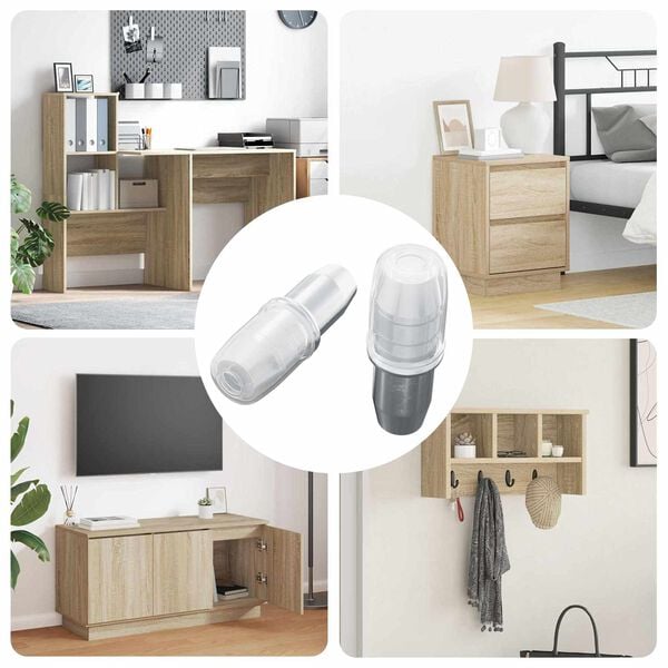 vidaXL Hylla Peg 2 pcs s&oslash;lv 7 x 16 mm Jern