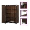 vidaXL Hj&oslash;rnegarderobe brun 130x87x169 cm