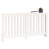 vidaXL Radiatordeksel hvit 153x19x84 cm heltre furu