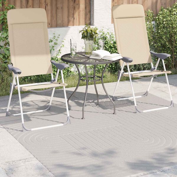 vidaXL Omr&aring;detepper Torget PALMERAS Krem 120 x 120 cm Polyester