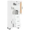 vidaXL Highboard hvit 69,5x34x180 cm konstruert tre