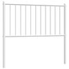 vidaXL Utskiftbar sengegavl i metall hvit 90 cm