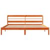 vidaXL Sengeramme med hodegavl voksbrun 180x200 cm heltre furu