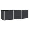 vidaXL H&oslash;ybed Svart 300 x 100 x 91 cm WPC og Aluminium
