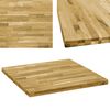 vidaXL Bordplate heltre eik firkantet 44 mm 80x80 cm