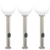 vidaXL Pullertlamper med stikkontakt 3 stk 80 cm rustfritt st&aring;l IP44