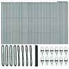 vidaXL Sekskantet gjerde grunstift 100 x 1,2 m PVC-belagt st&aring;l Gr&oslash;nn