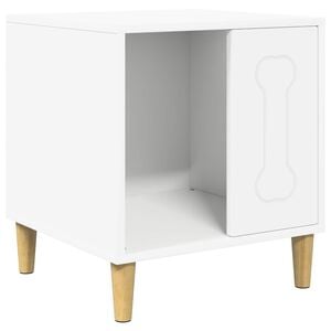 vidaXL Hundehus Hvit 44 x 42 x 49 cm Konstruert tre