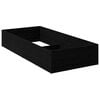 vidaXL Sengeomramming for regulerbar sengebunn Svart eik 70 x 200 cm