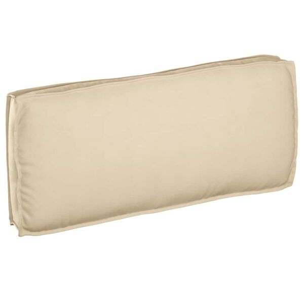 vidaXL Pallepute for sete / ryggst&oslash;tte med pute Beige 120 x 50 x 12 cm