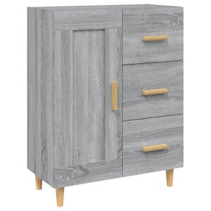 vidaXL Skjenk gr&aring; sonoma 69,5x34x90 cm konstruert tre