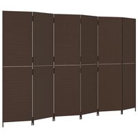 vidaXL Romdeler 6 paneler brun polyrotting
