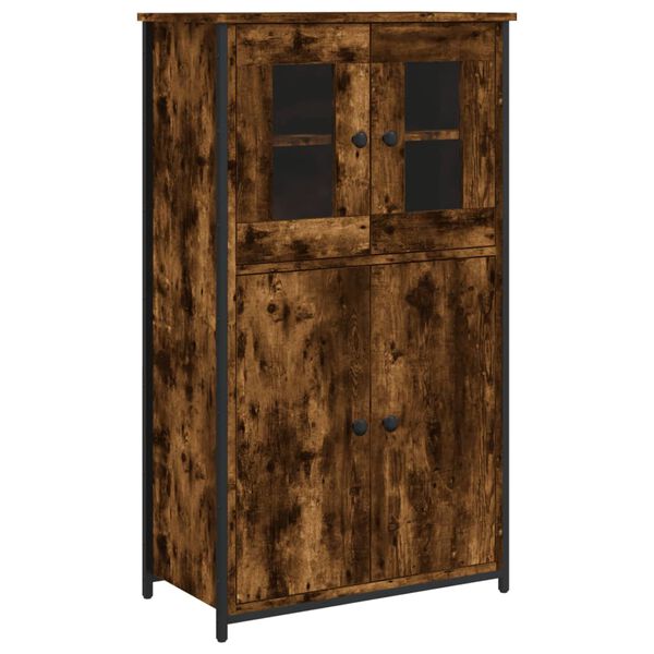 vidaXL Highboard r&oslash;kt eik 62x32x106,5 cm konstruert tre