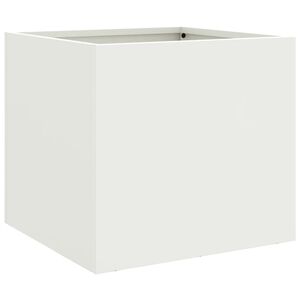 vidaXL Plantekasse hvit 32x30x29 cm st&aring;l