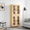 vidaXL Highboard sonoma eik 69,5x34x180 cm konstruert tre