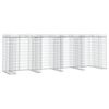 vidaXL Gabionvegg for s&oslash;ppelkasse 350x91x120 cm galvanisert jern